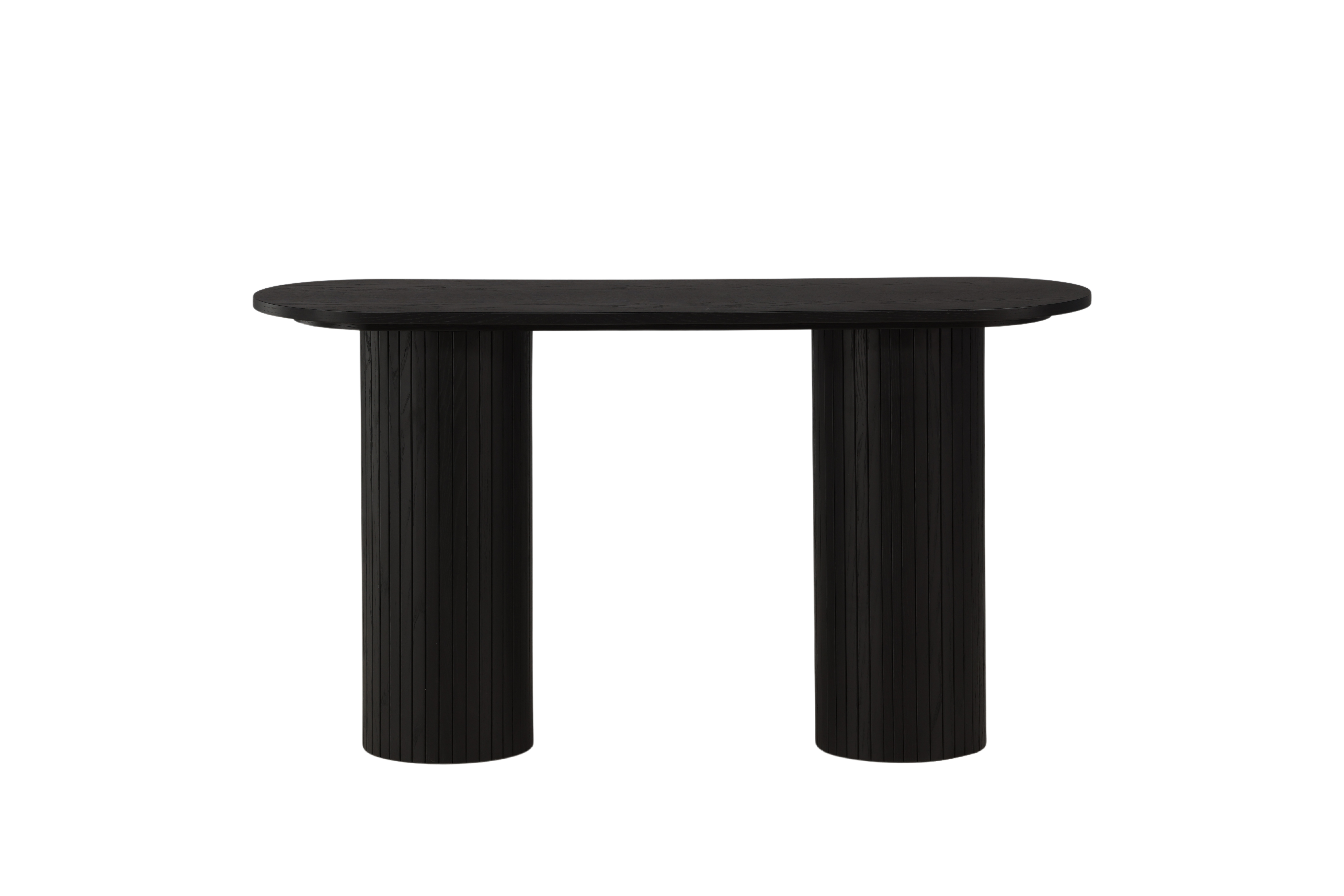 Venture Design Bianca Konsolbord  Oval Sort Finér  130x40