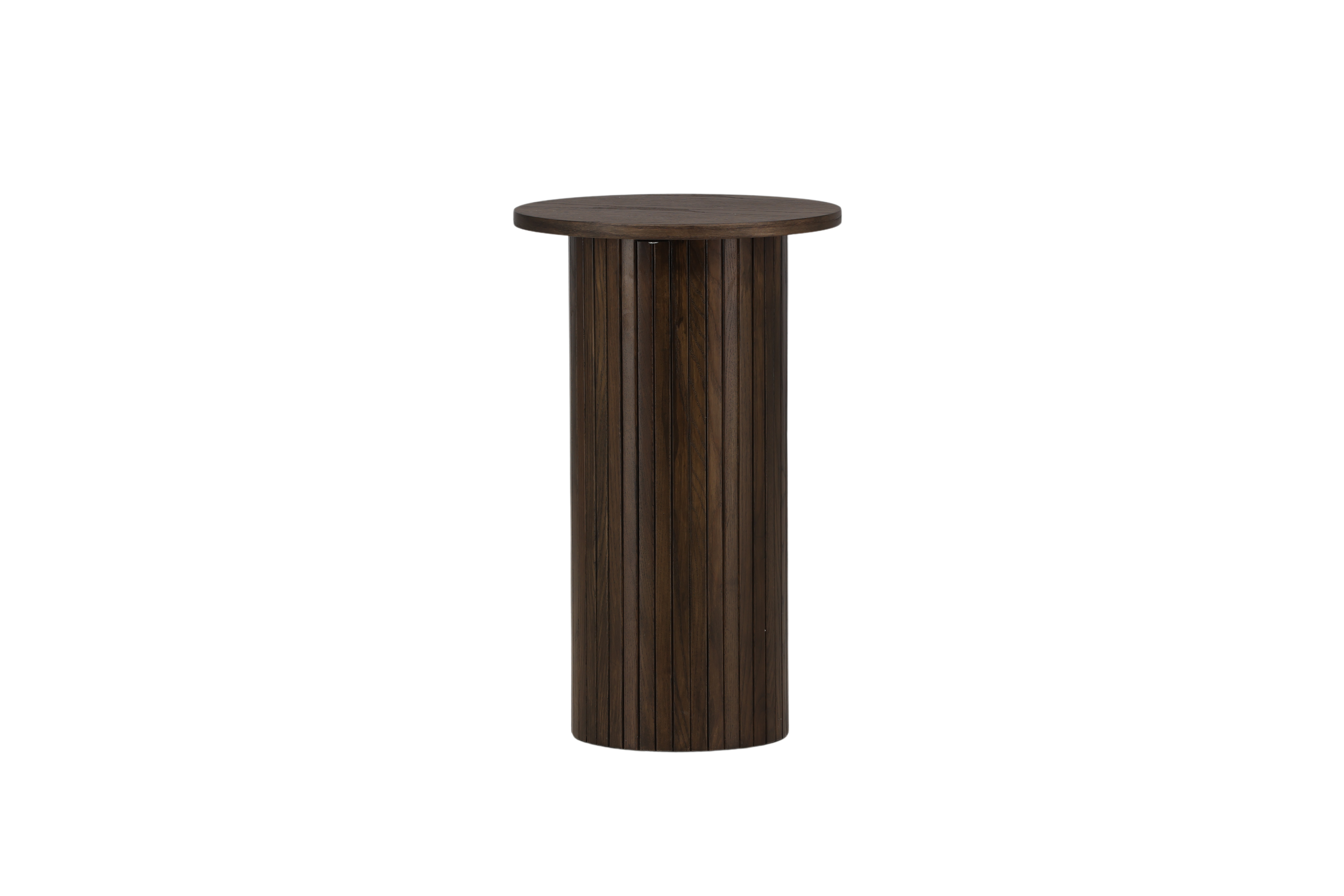 Venture Design Bianca Sidebord  Rund Mokka Finér  ø40