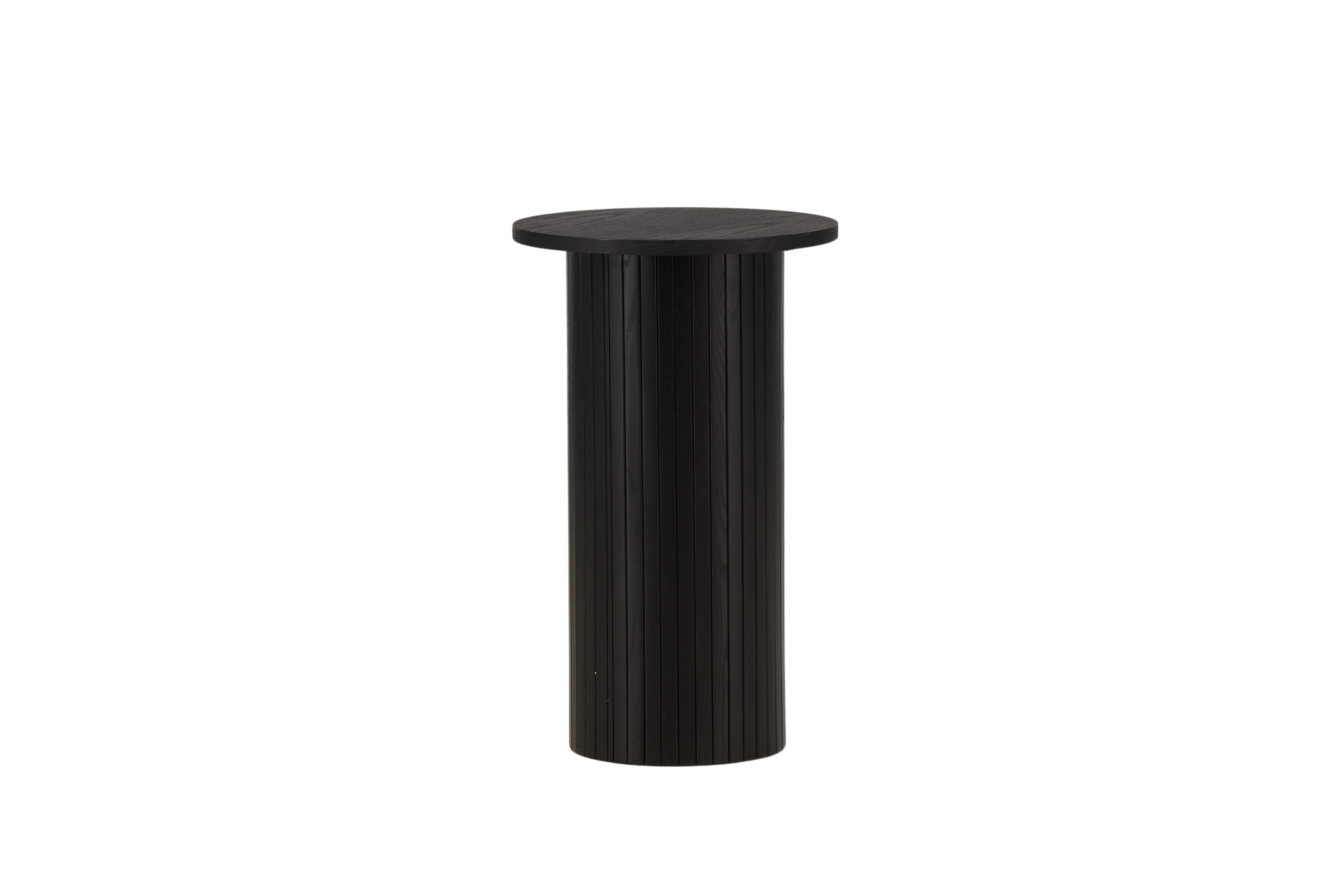 Venture Design Bianca Sidebord  Rund Sort Finér  ø40