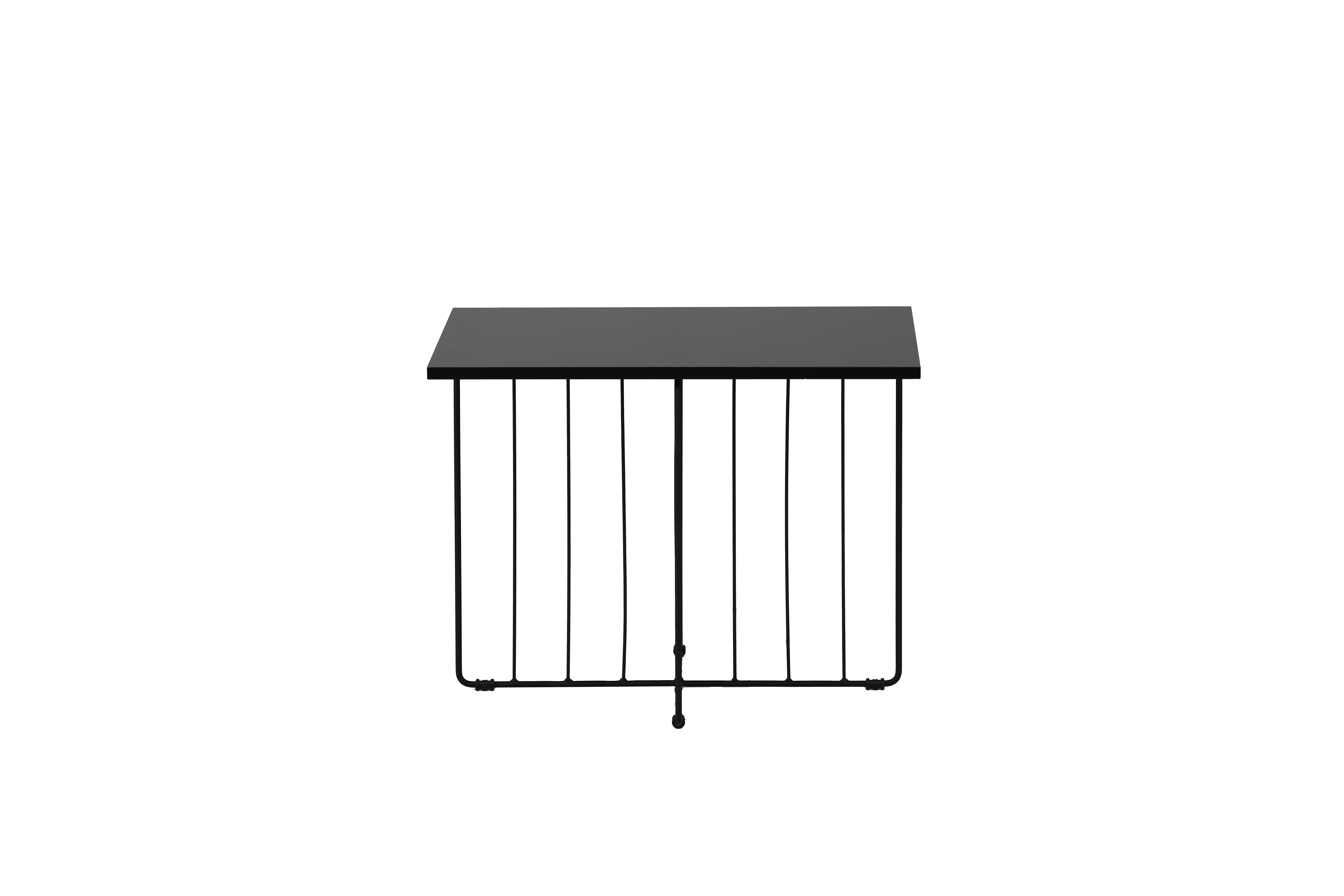 Venture Design Dayton Sofabord  Kvadratisk Sort Mdf Og Sort Stål  60x60
