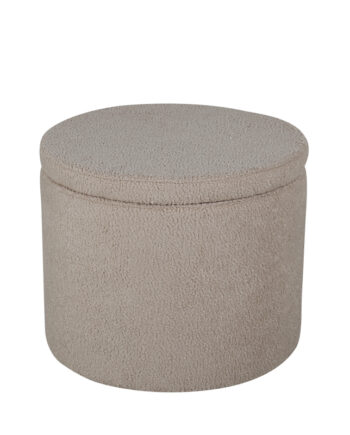 Venture Design Dunken Puf     Opbevaring  Cylinder Beige Bamsestof Polyester  ø51