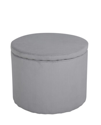 Venture Design Dunken Puf     Opbevaring  Cylinder Grå Fløjl  ø51