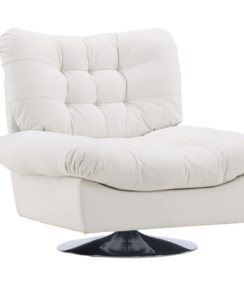 Venture Design Florens Lænestol Offwhite Polyester Og Krom Stål