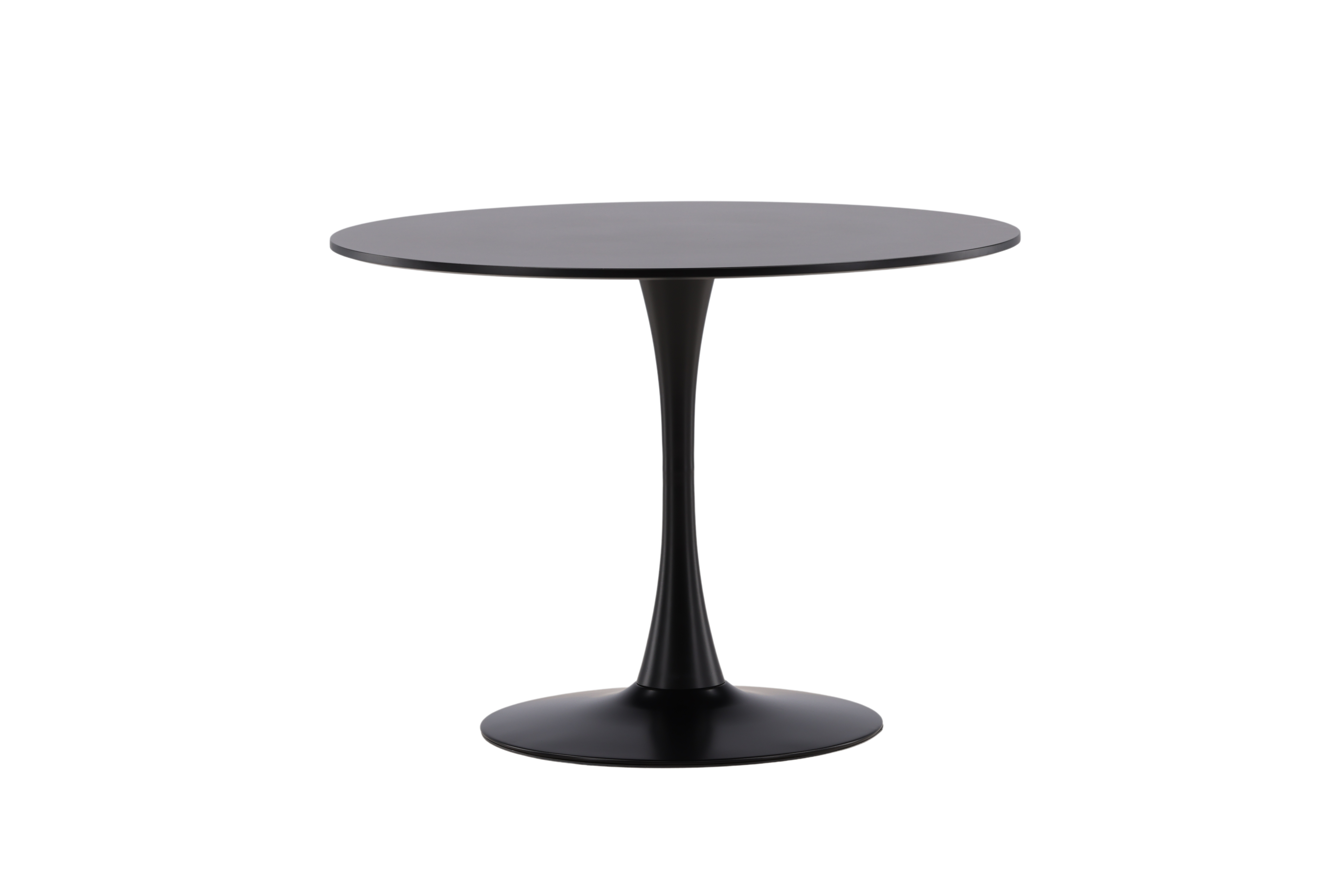 Venture Design Glade Spisebord  Rund Sort Mdf Og Sort Stål  ø100