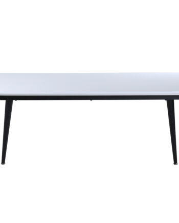 Venture Design Jimmy Spisebord     Udtræk Hvid Hpl Og Sort Stål  150x90