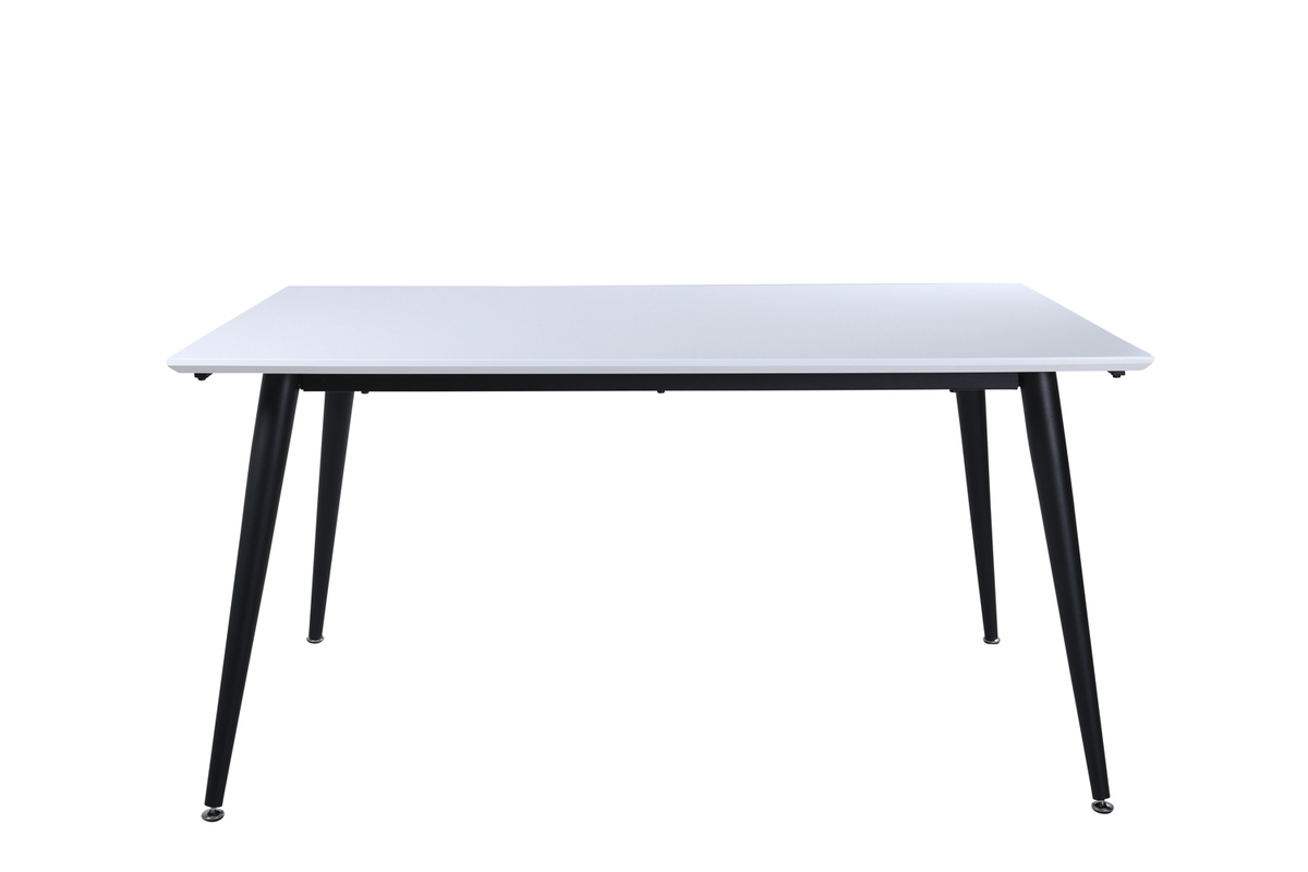 Venture Design Jimmy Spisebord Udtræk Hvid Hpl Og Sort Stål 150x90