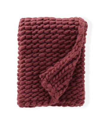 Venture Design Kate Plaid  Rektangulær Bordeauxrød Polyester  170x130
