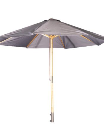 Venture Design Naxos Parasol 3m Grå Polyester Og Natur Træ