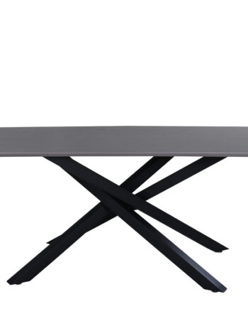 Venture Design Piazza Spisebord  Rektangulær Grå Finér Og Sort Stål  180x90