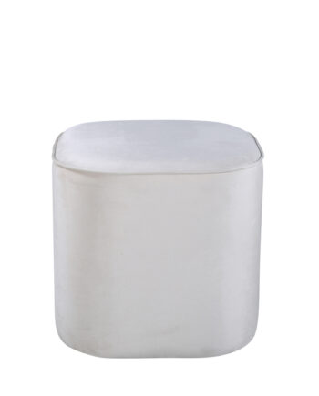 Venture Design Piff Puf  Kvadratisk Beige Fløjl  44x44
