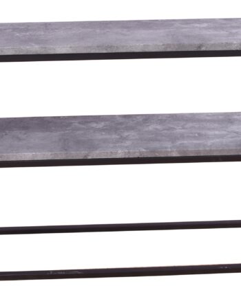 Venture Design Rise Sidebord       Hylde Betongrå Papirlaminat Og Sort Stål  110x30