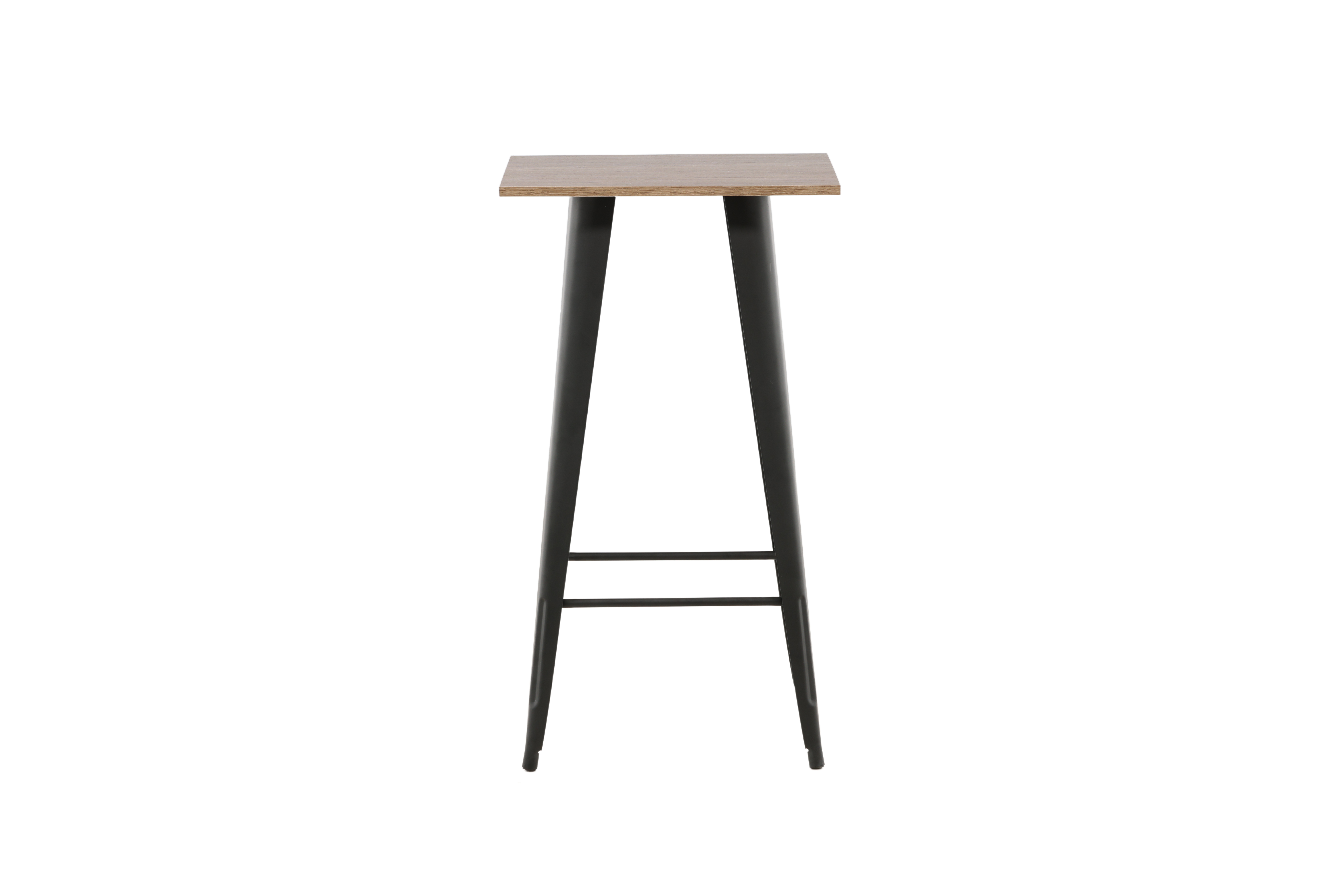 Venture Design Tempe Barbord     Fodstøtte  Kvadratisk Valnød Mdf Og Sort Stål  60x60