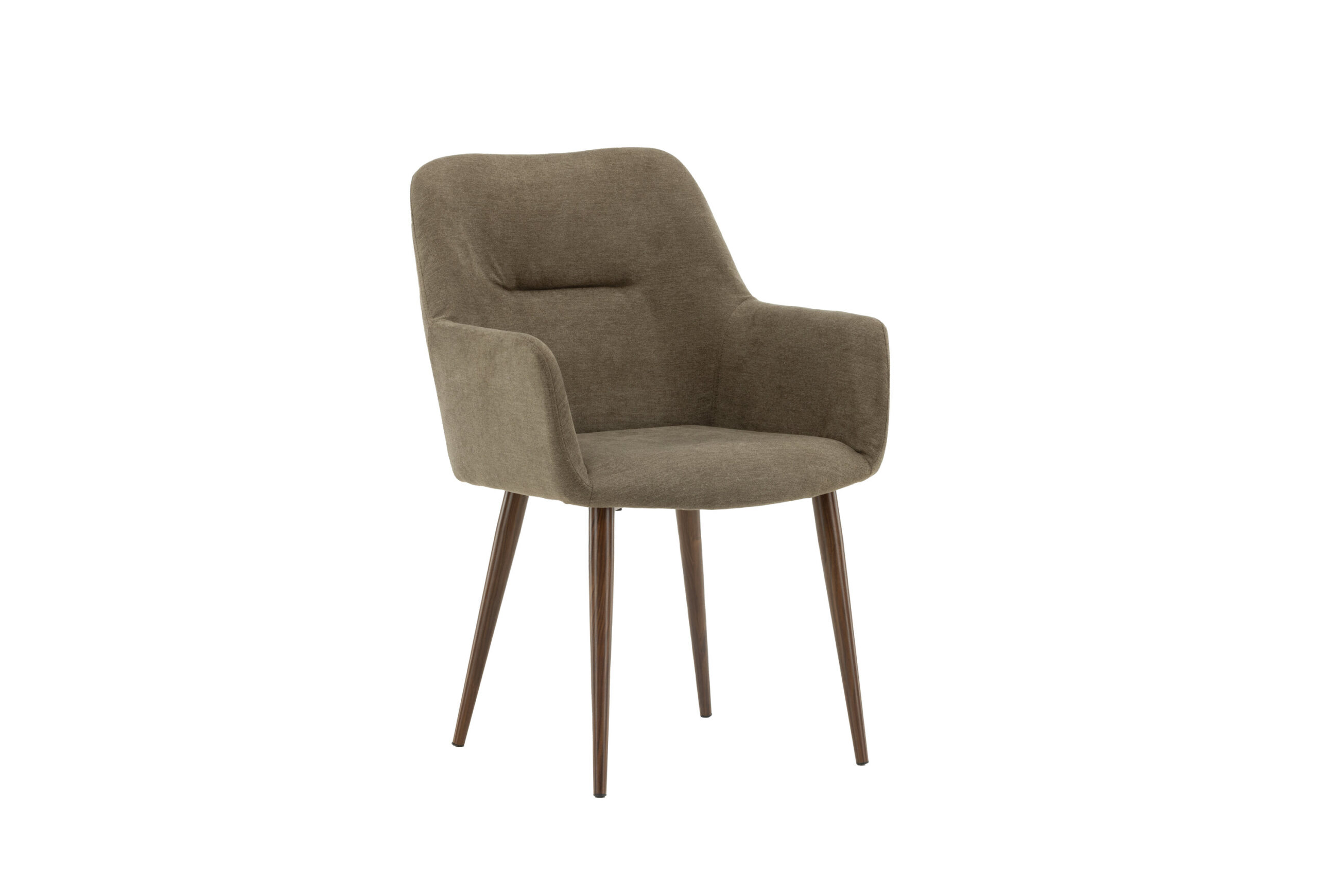 Venture Design Tomorrow Spisebordsstol Armlæn Mørkegrå Brun Stof Og Mørk Valnøddefarvet Stål