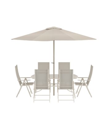 Venture Home Brekki Spisesæt Inkl  Paraply Beige   Beige