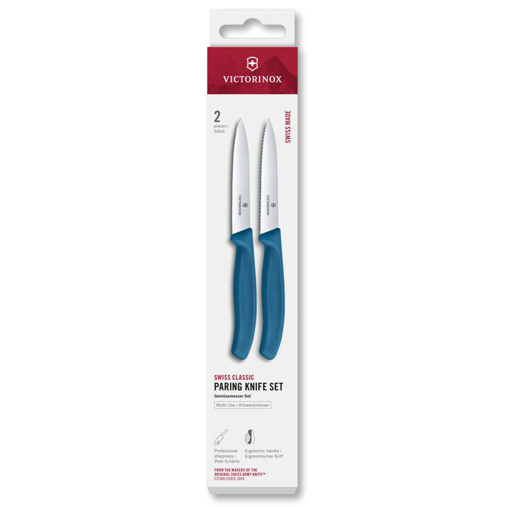 Victorinox Swiss Classic Urtekniv Og Tomatkniv 10 Cm  Blå