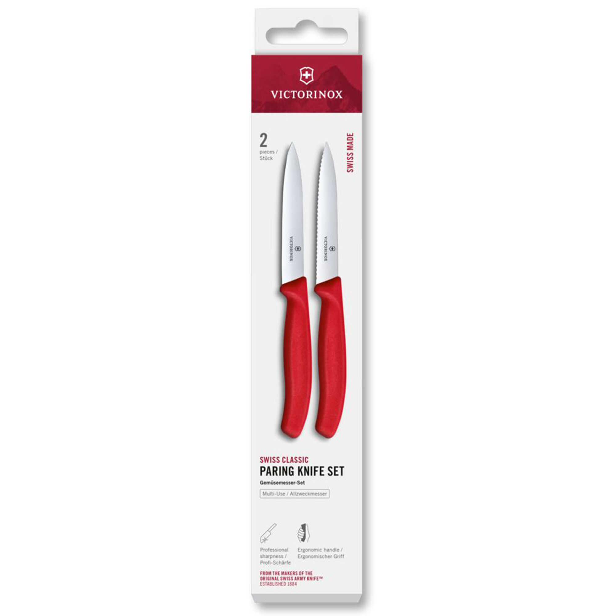 Victorinox Swiss Classic Urtekniv Og Tomatkniv 10 Cm  Rød