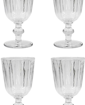 Vinglas Nicolas Vahé Groove   Stk  Håndlavet Ribbet Klart Glas           16 Cm