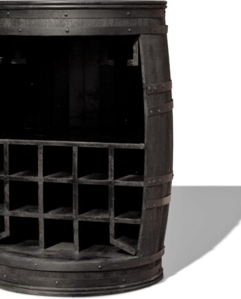 Vintønde Barskab Obuzi Rosey-black Rustic Mangotræ ø58   H90 Cm
