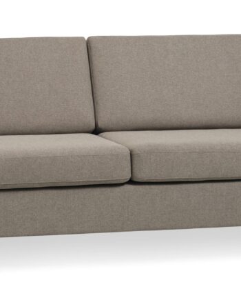 Wendy     Pers  Sofa Antelope Beige Polyester Stof Og Sort Træ
