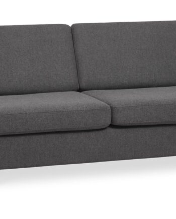 Wendy     Pers  Sofa Antracitgrå Polyester Stof Og Sort Træ