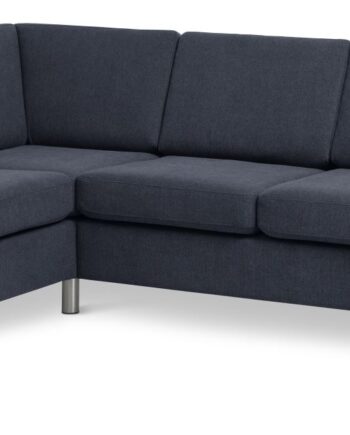 Wendy Set   Corner Hjørnesofa Blå Polyester Stof Og Børstet Aluminium