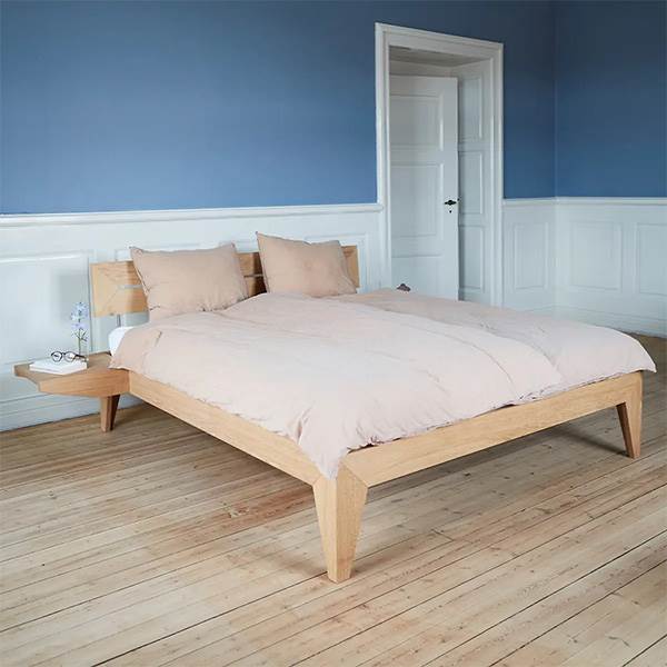 Wood Zone Wz 20 Sengeramme   Massiv Egetræ 180   200 Cm Uden Sengeborde  Med Gavl  : Erling Christensen Møbler