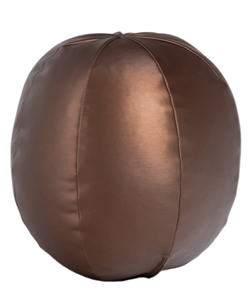 Woood Rodeo Ball Pude  Lille  Rund Metallisk Varm Brun Stof  ø30