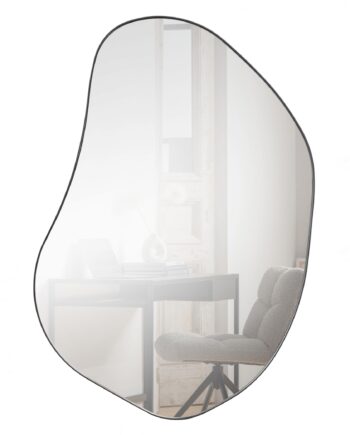 Woood Romee Vægspejl   Mat Sort Metal 100ã 70 Cm Moderne Design