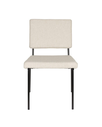 Zuiver Fellow Spisebordsstol Offfwhite Polyester Og Sort Metal
