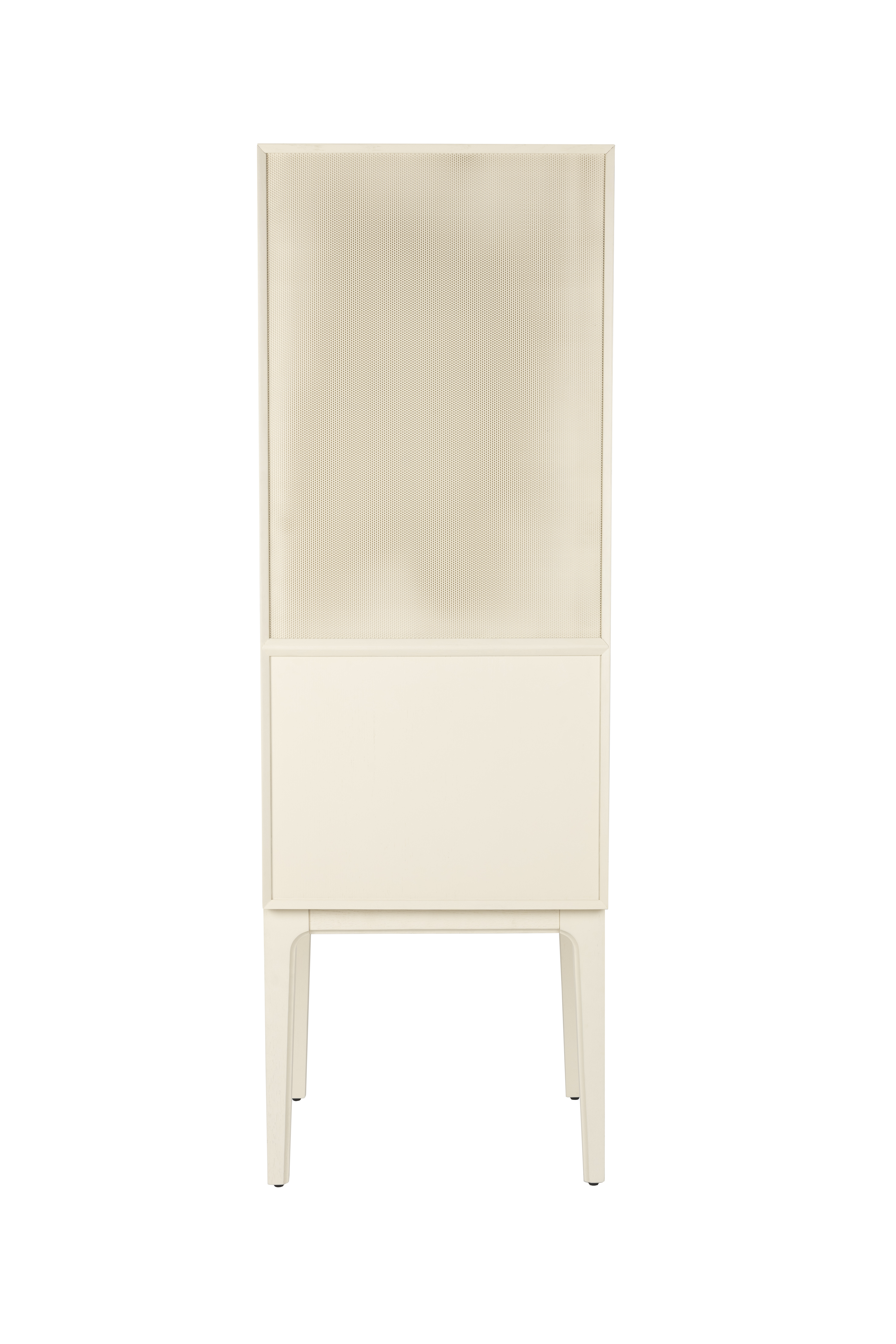 Zuiver June Skab       Mesh Låge Og   Hylder Beige Metal Og Træ