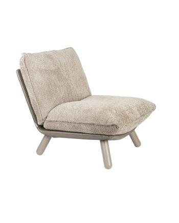 Zuiver Lazy Sack Loungestol Beige Grå Polyester Bøgetræ