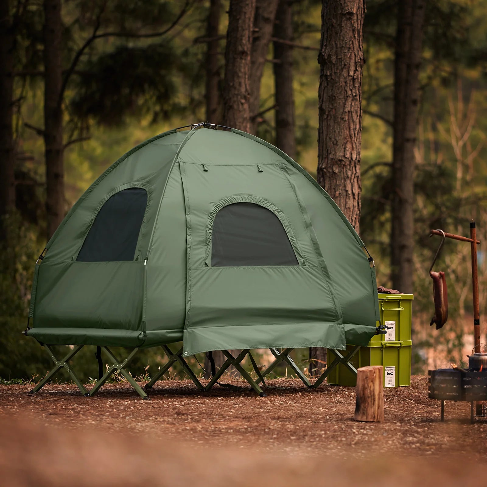 - -  Campingtelt Til   Personer   Grøn  193   145   185 Cm