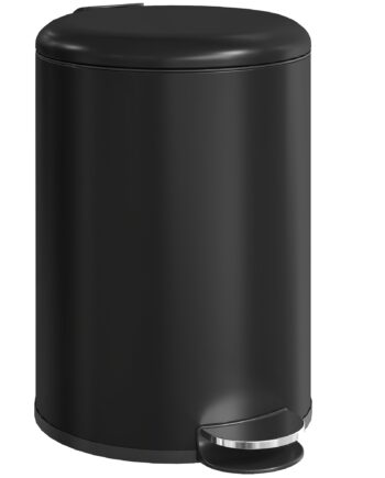 20-liters Køkkenaffaldsspand  Fingeraftryksbestandig Metalaffaldsspand Med Soft-close Låg  Fodpedal Og Aftagelig Inderspand  Sort