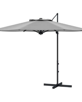 ø3   Cantilever Parasol  Vipbar  Drejelig  Håndsving  Vindfang  Metalmast  Mørkegrå