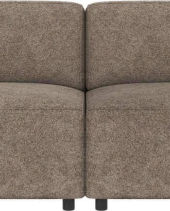 -personers Modulsofa Rowico Willard   Mørk Beige Anna Polyester Med Fsc-træramme 236x98x70 Cm