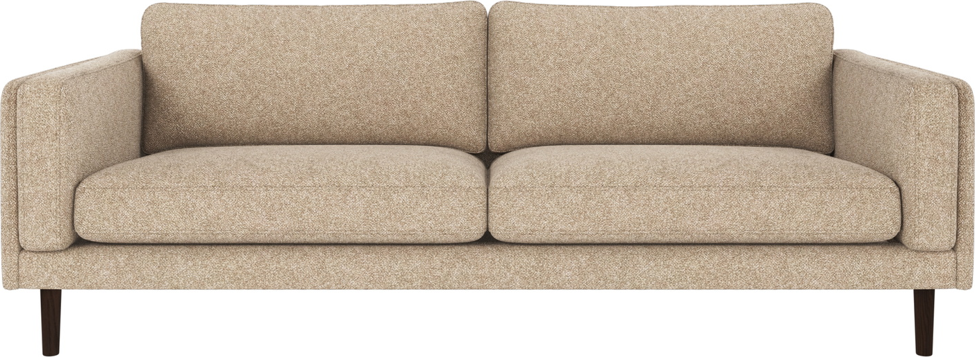 -personers Sofa Rowico Braden   Beige Brun Bobby-stof  Fsc-mix Træstel  Nozag-fjedre  Hr-skum  216x87x78 Cm