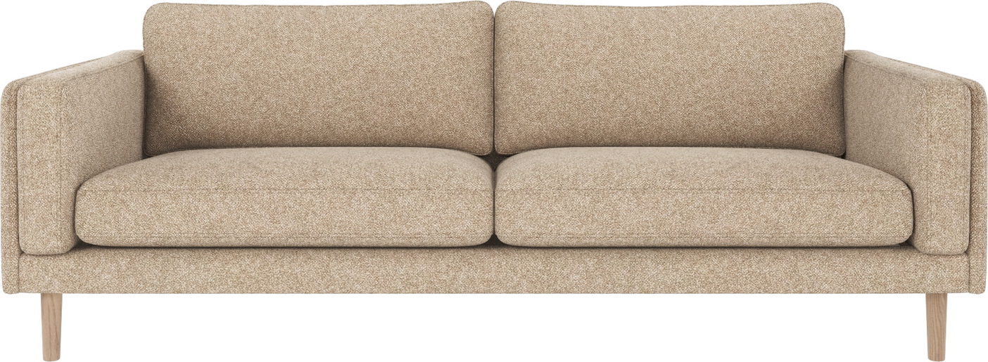 -personers Sofa Rowico Braden Beige Med Hvidvaskede Egetræsben B216ã D87ã H78 Cm