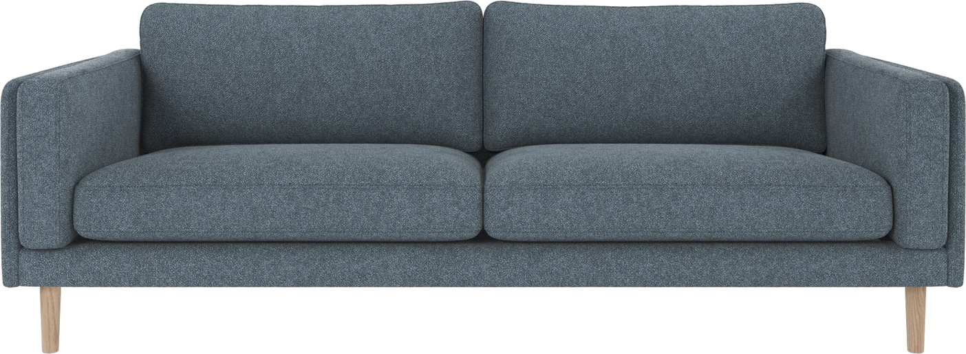 -personers Sofa Rowico Braden Blå Hvidkalk Bobby 216x87x78 Cm Skandinavisk Design Fsc-træ