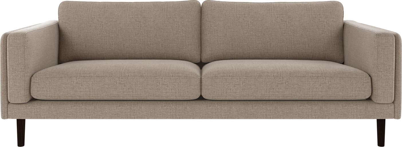 -personers Sofa Rowico Braden Grå-beige Polyesterstof Fsc-mix Træ 216 Cm