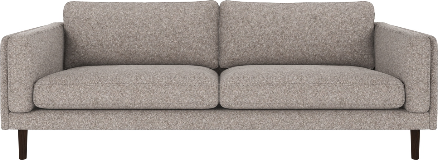 -personers Sofa Rowico Braden Gråbrun   Bobby Polyesterstof  Ben   Massivt Egetræ  216ã 87ã 78 Cm