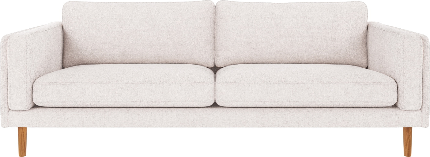 -personers Sofa Rowico Braden Greg Hvid Polyester Fsc Egetræben B216xd87xh78 Cm
