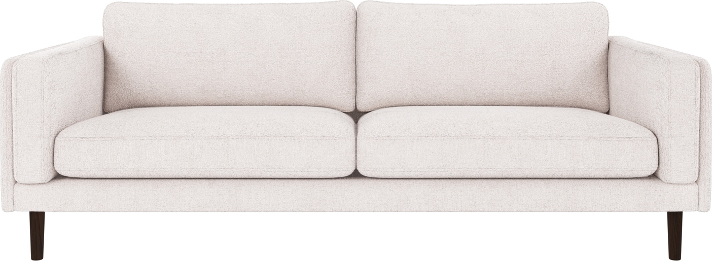 -personers Sofa Rowico Braden Hvid Greg   Polyester Med Lakerede Egetræsben 216ã 87ã 78 Cm