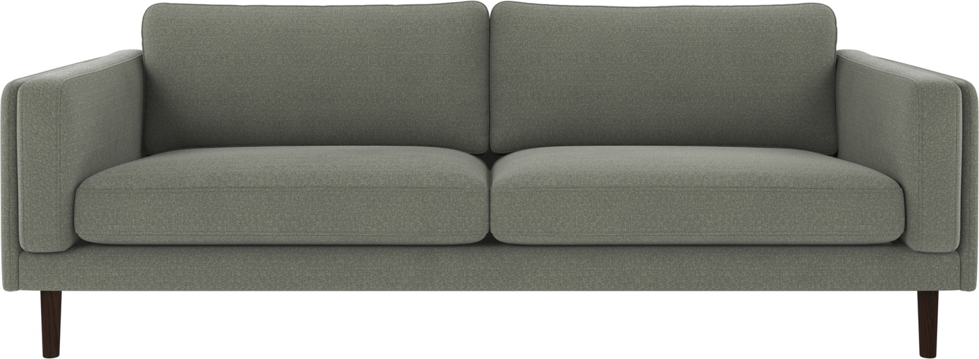-personers Sofa Rowico Braden   Moderne Nordisk Design  Grønt Rita-tekstilstof Og Lakerede Egetræsben