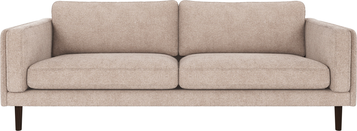 -personers Sofa Rowico Braden Nordisk Design Lys Beige Lakerede Egetræsben 216x87x78 Cm