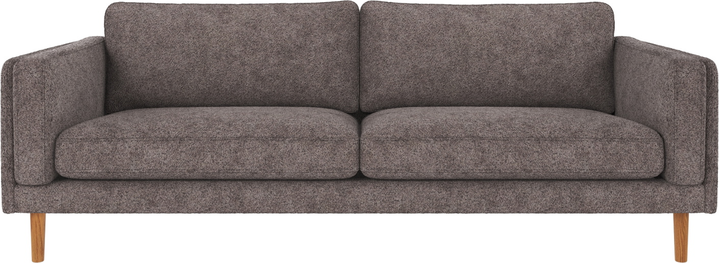 -personers Sofa Rowico Braden Nordisk Design Mørkegrå Anna 18 Polyesterstof Egetræsben 216x87x78 Cm