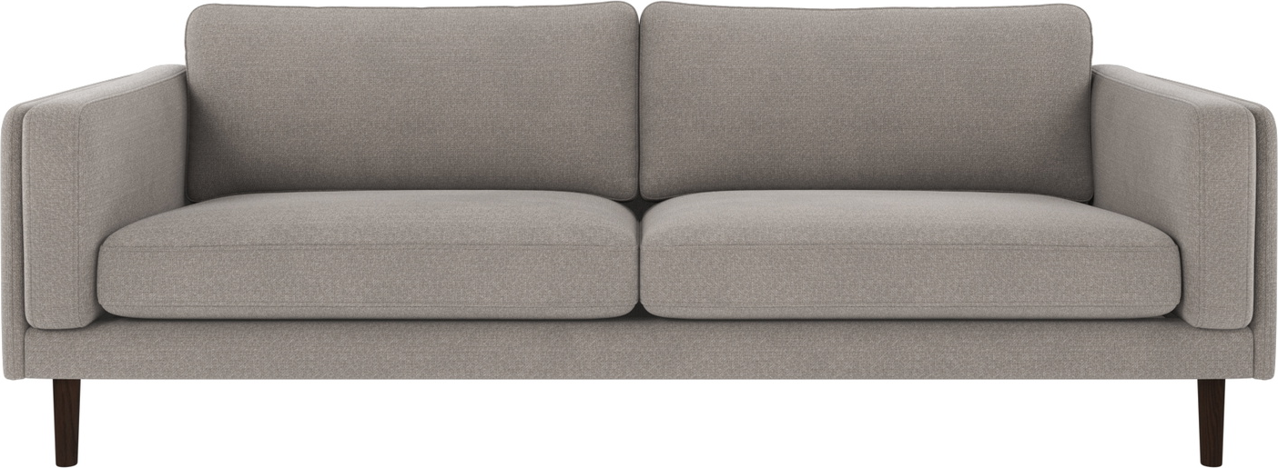 -personers Sofa Rowico Braden Rita 167 Lysegrå Brun Fscâ -mix Stel B216ã D87ã H78 Cm