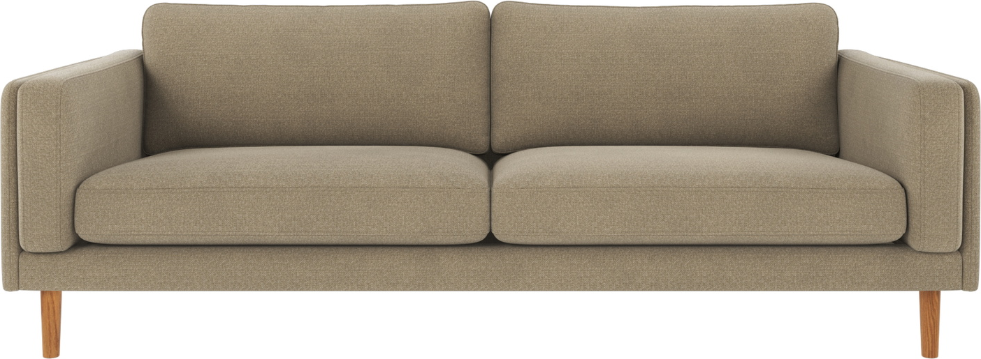 -personers Sofa Rowico Braden Rita 109 Mørk Beige Med Egetræsben