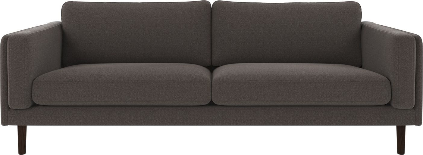 -personers Sofa Rowico Braden Rita 68 Mørkegrå Brun Fsc-certificeret Egetræ Stel Nozag-fjedre 216 Cm Bred