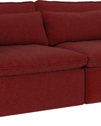 -personers Sofa Rowico Rawlins Anna Rød Polyesterstof 226x116x85 Cm