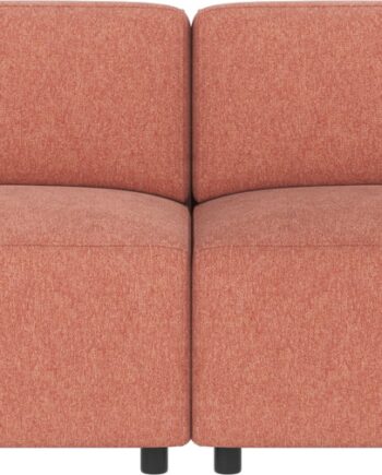 -personers Sofa Rowico Willard Brenda 100  Polyester Rød Fsc-mix Stel 70ã 236ã 98 Cm Modulopbygget
